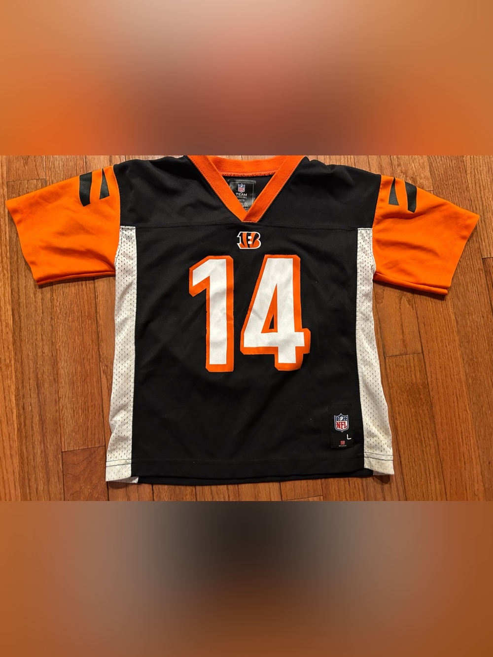 NFL Cincinnati Bengals Kids Jersey #14 (Dalton) in Black & Orange, Size 7